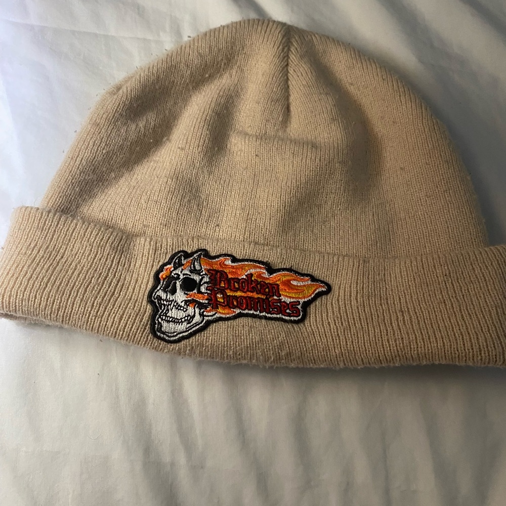 Broken Promises Beanie Tan Color